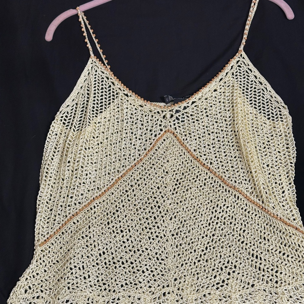 Chic Cream Crochet Camisole